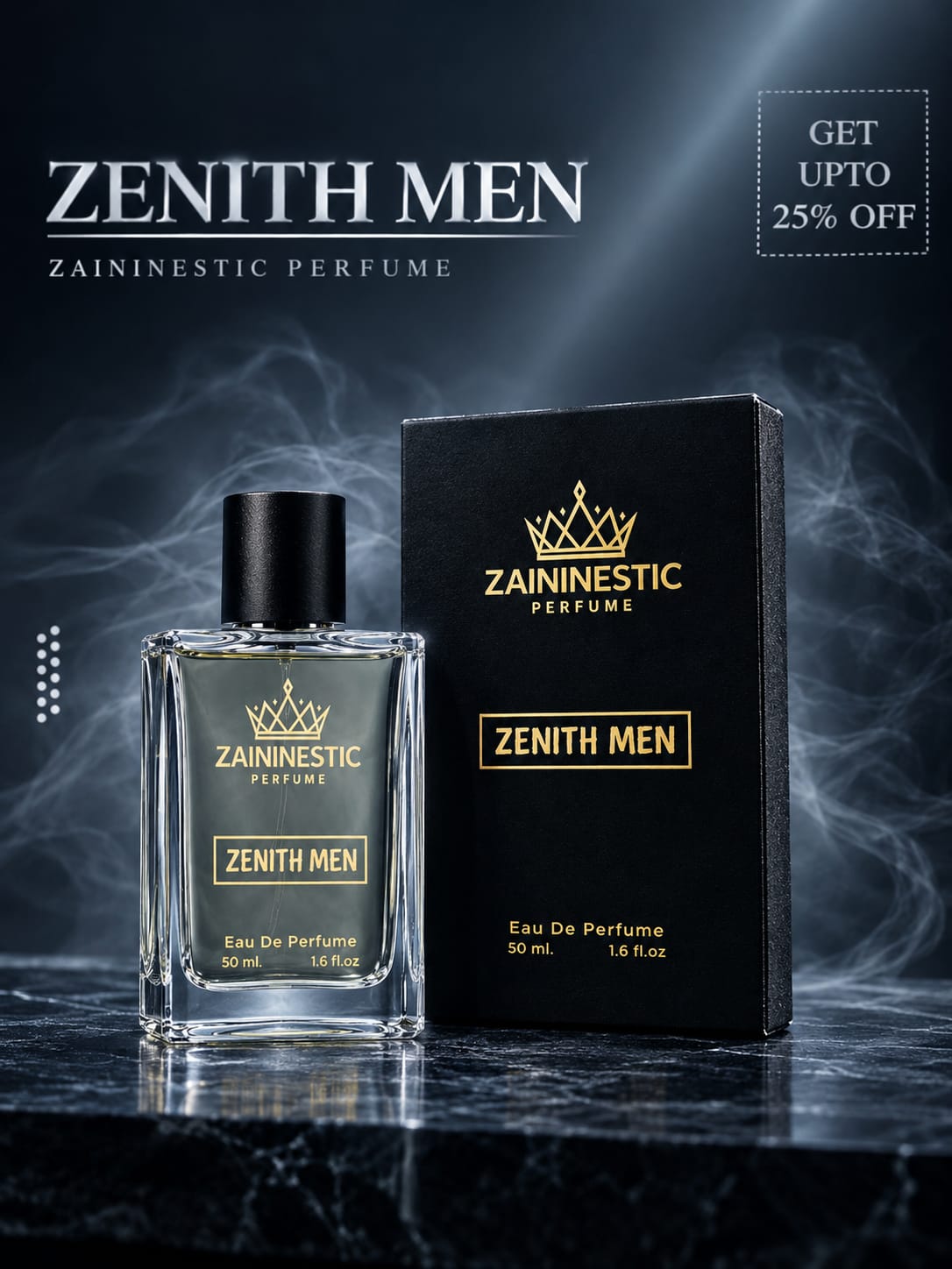 Zaininestic Zenith Men Eau de Perfume for Men – 50ml